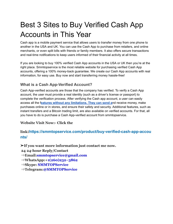 best 3 sites to buy verified cash app accounts n.w