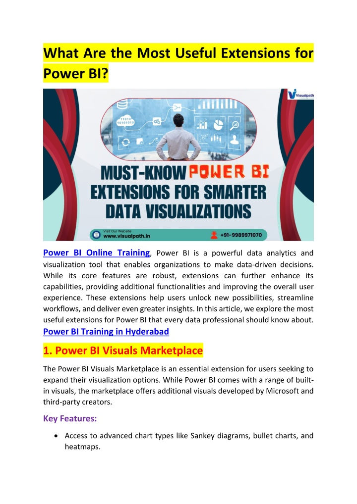 what are the most useful extensions for power bi n.w