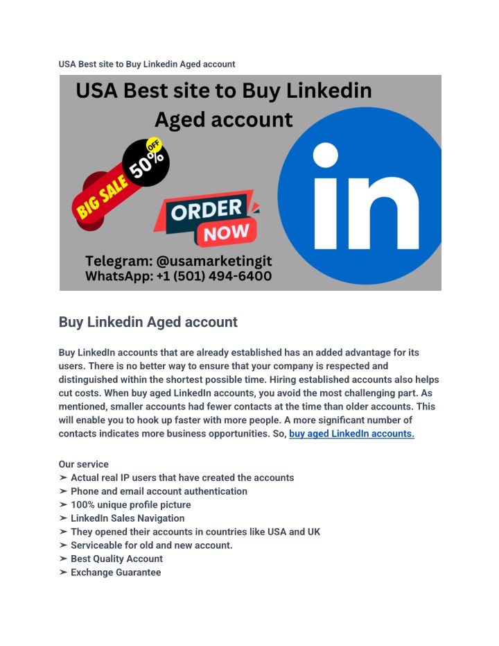 usa best site to buy linkedin aged account n.w