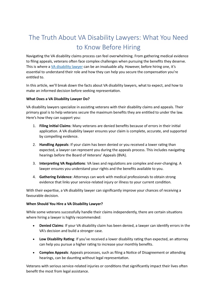 the truth about va disability lawyers what n.w