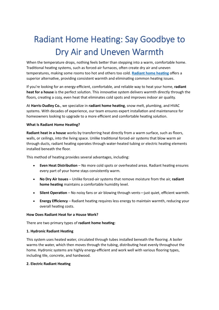radiant home heating say goodbye to radiant home n.w