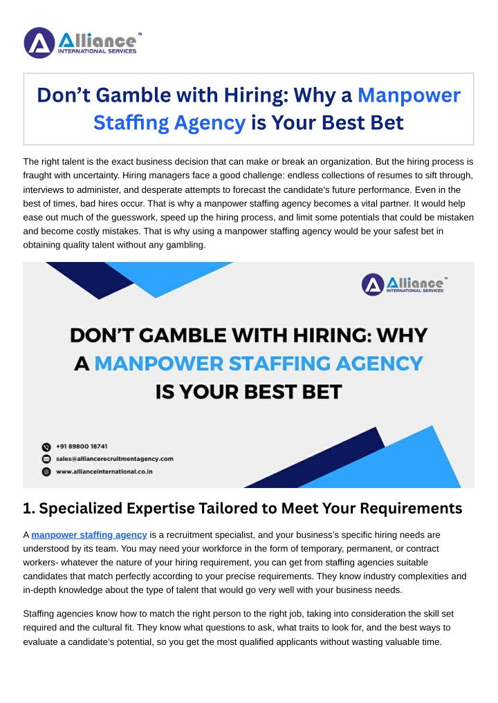 don t gamble with hiring why a manpower n.w