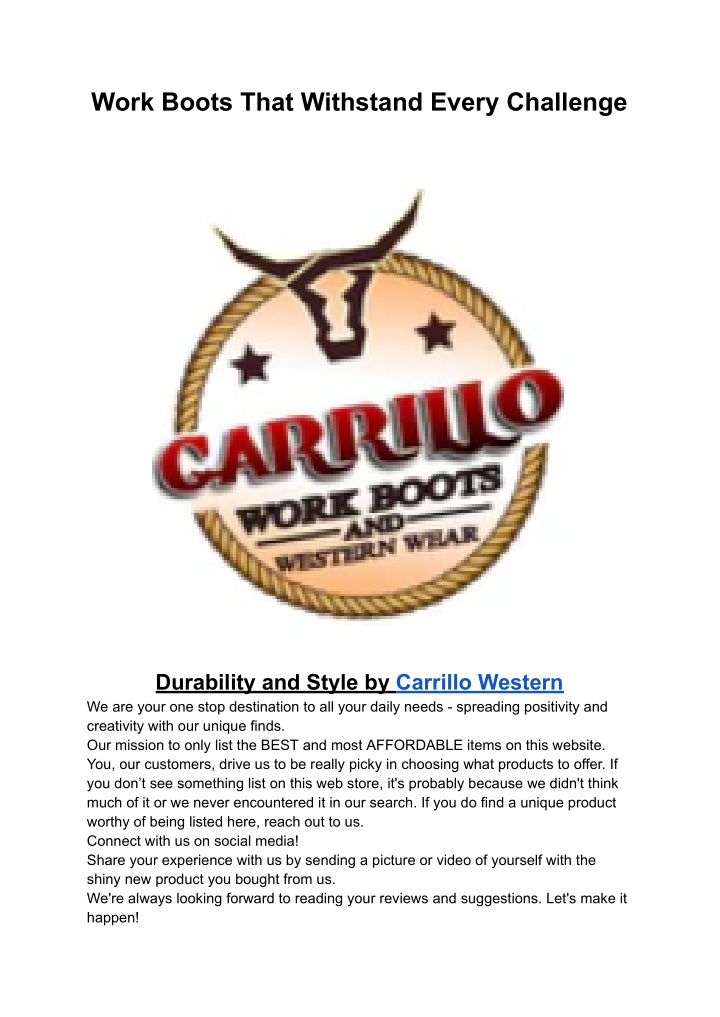 work boots that withstand every challenge n.w