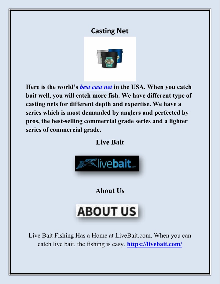 casting net n.w