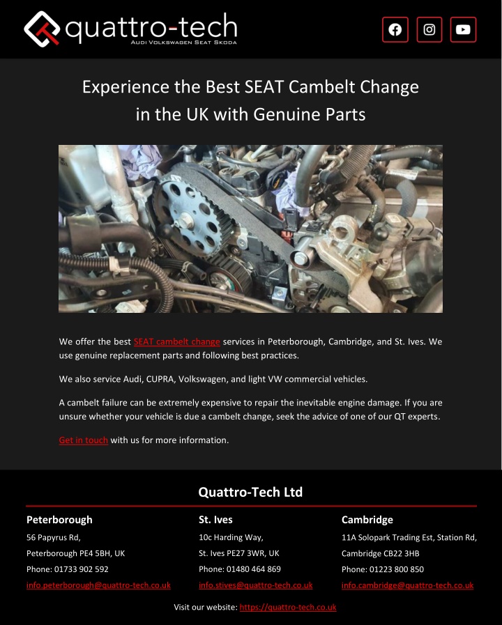 experience the best seat cambelt change n.w