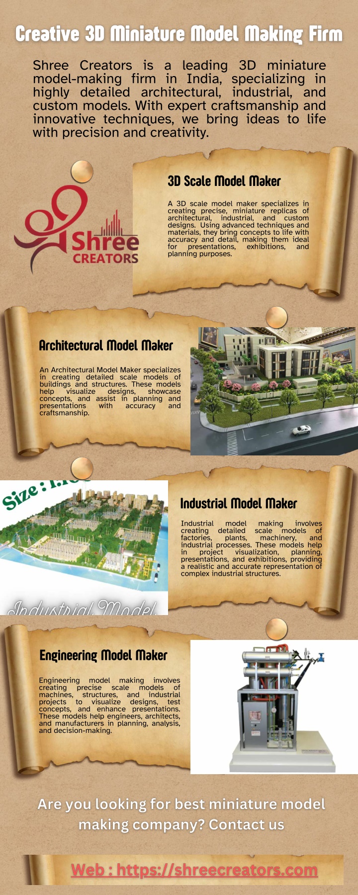 shree creators is a leading 3d miniature model n.w