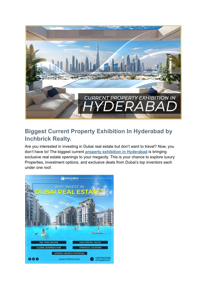 biggest current property exhibition in hyderabad n.w