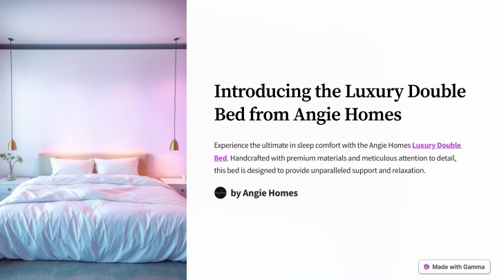 introducing the luxury double bed from angie homes n.w