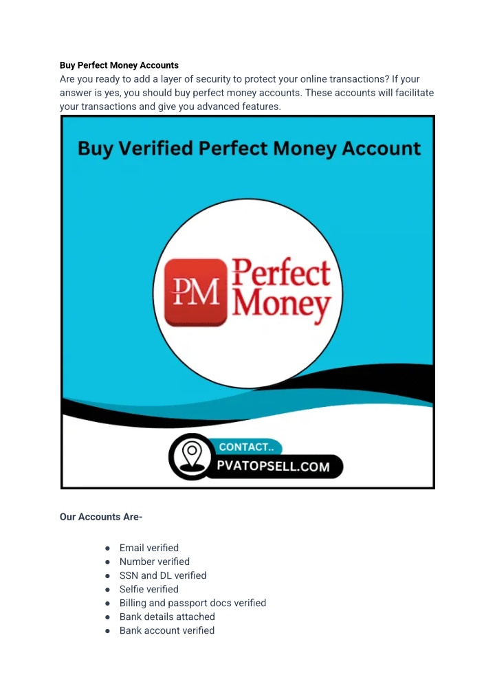 buy perfect money accounts are you ready n.w