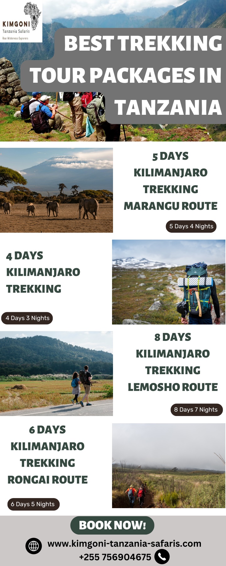 best trekking tour packages in tanzania n.w