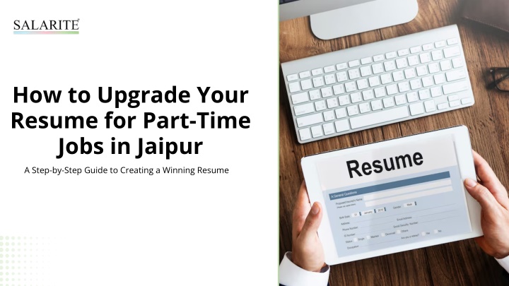 how to upgrade your resume for part time jobs n.w