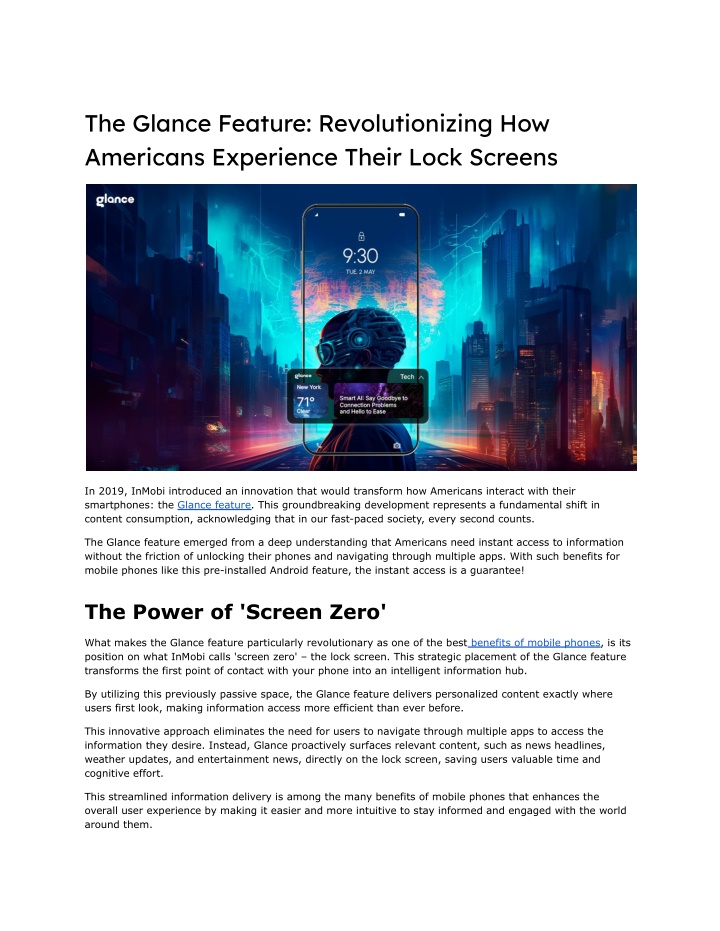 the glance feature revolutionizing how americans n.w