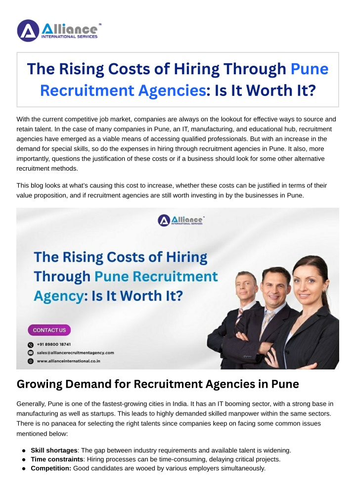the rising costs of hiring through pune n.w