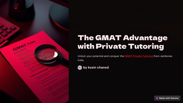 the gmat advantage with private tutoring n.w
