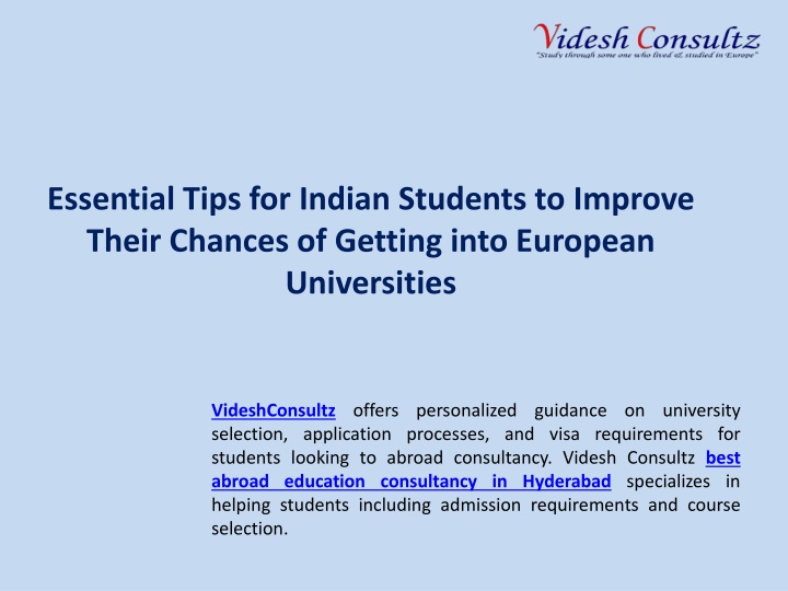 Essential Tips for Indian Students to Improve Their Chances of Getting
