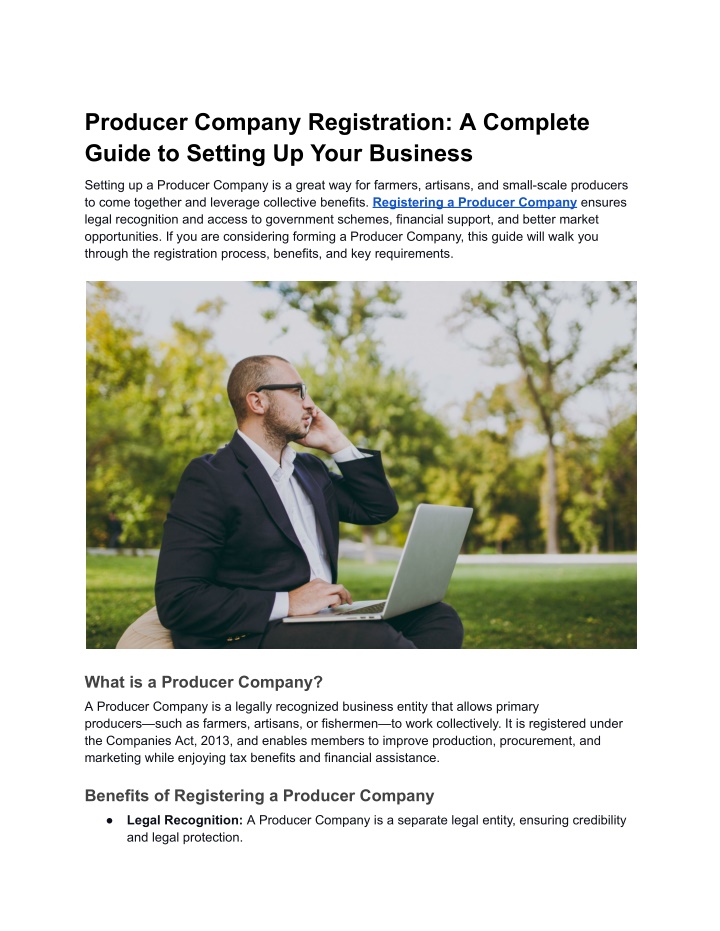 producer company registration a complete guide n.w
