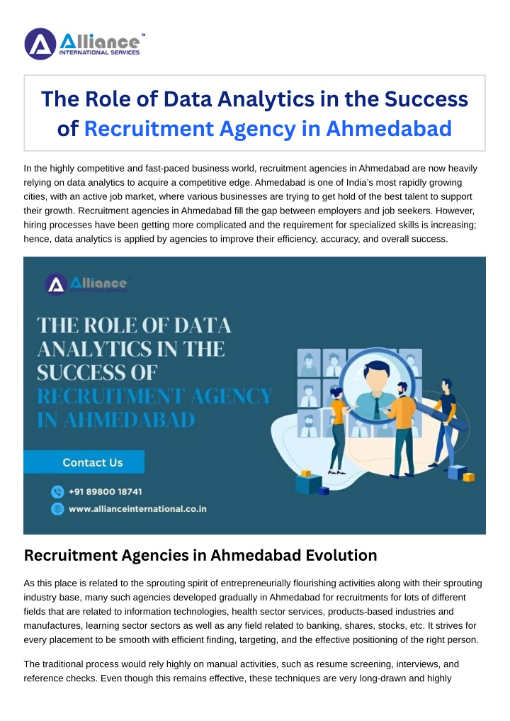 the role of data analytics in the success n.w