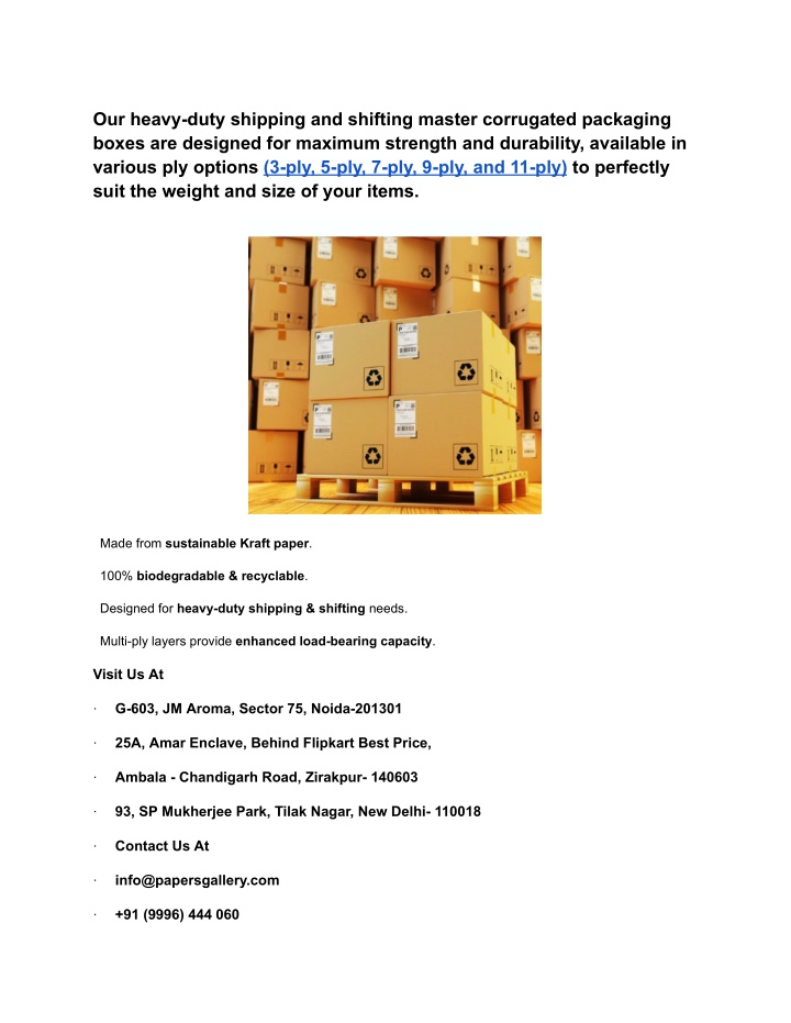 our heavy duty shipping and shifting master n.w