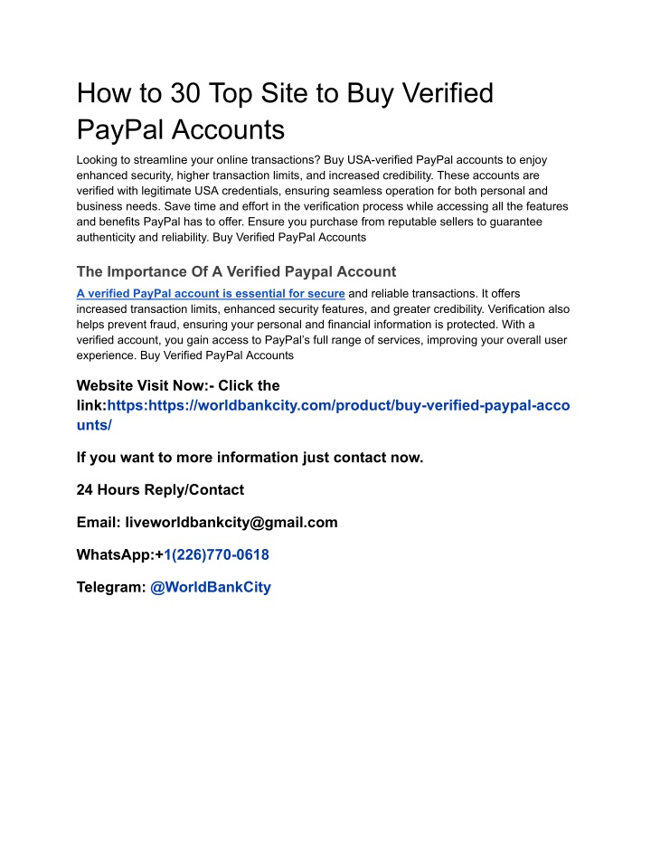 how to 30 top site to buy verified paypal accounts n.w