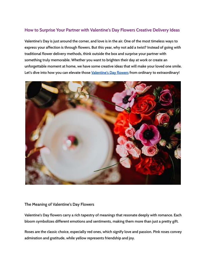 how to surprise your partner with valentine n.w