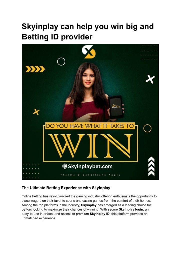 skyinplay can help you win big and betting n.w