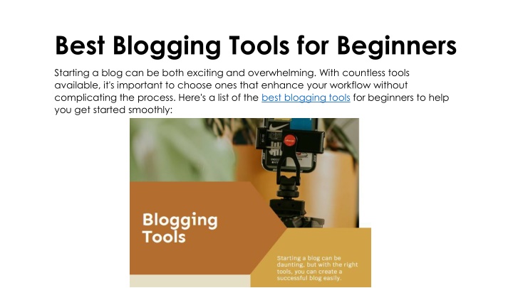 Best Blogging Tools for Beginners