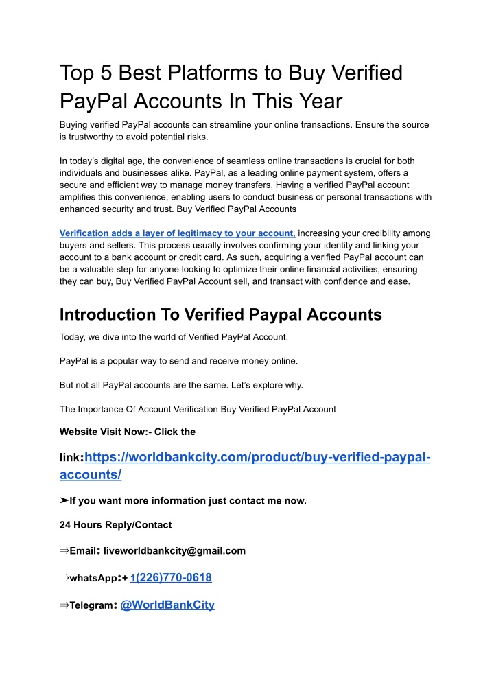 top 5 best platforms to buy verified paypal n.w