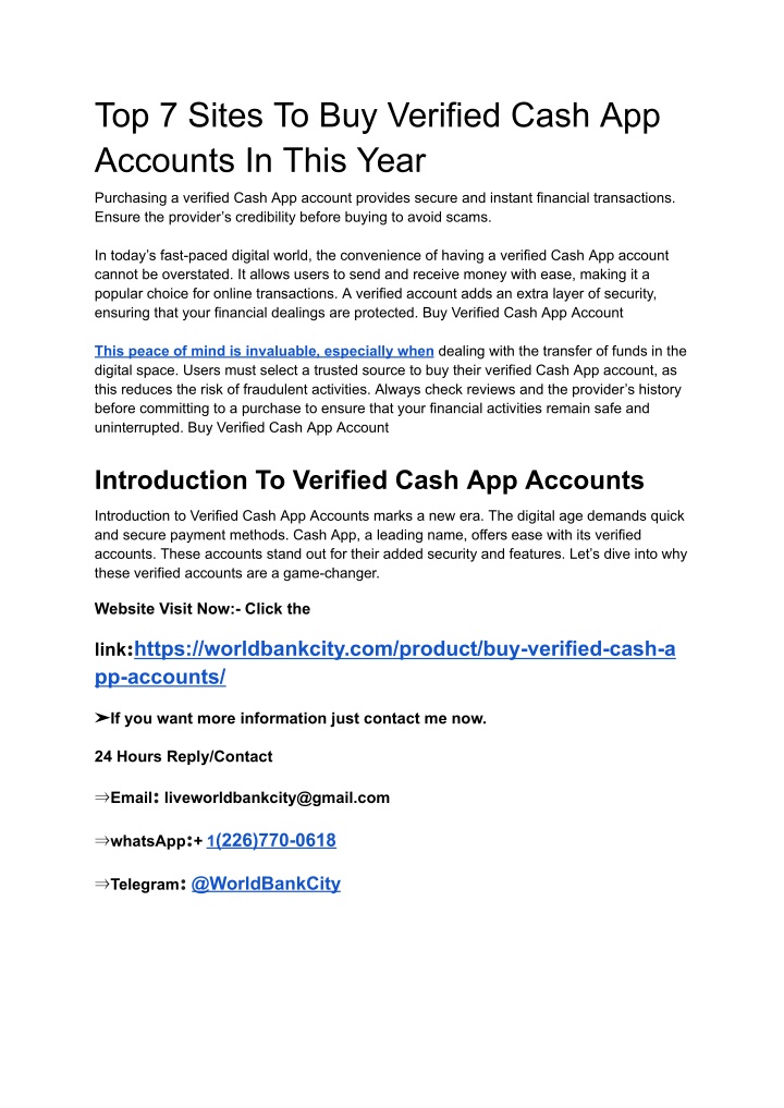 top 7 sites to buy verified cash app accounts n.w