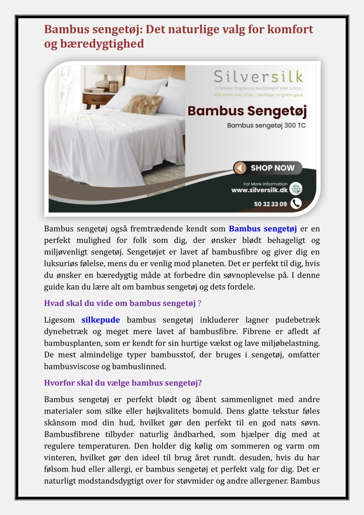 bambus senget j det naturlige valg for komfort n.w