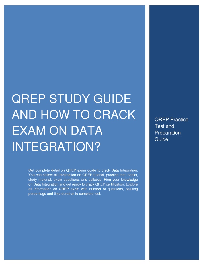 qrep study guide and how to crack exam on data n.w