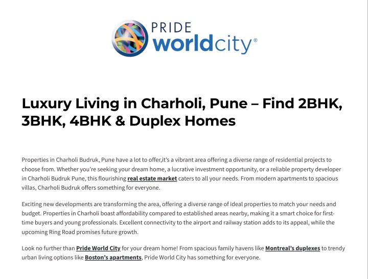 luxury living in charholi pune find 2bhk 3bhk n.w