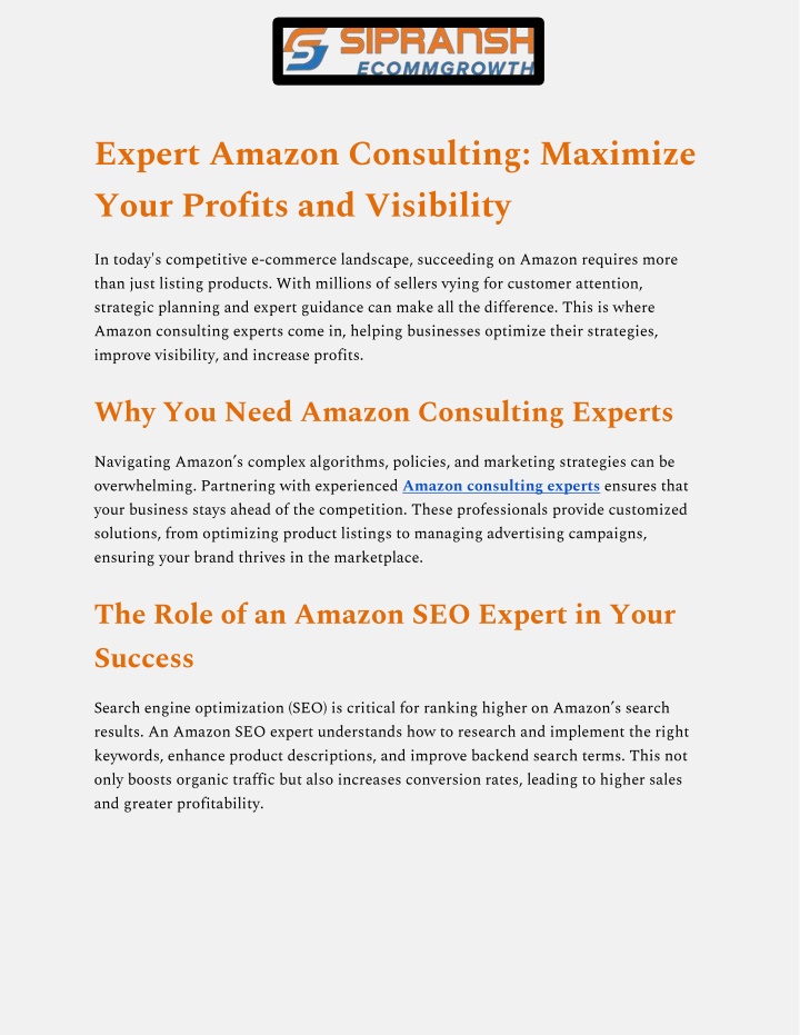 expert amazon consulting maximize your profits n.w