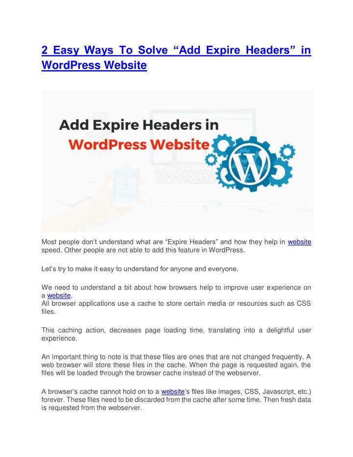2 easy ways to solve add expire headers n.w