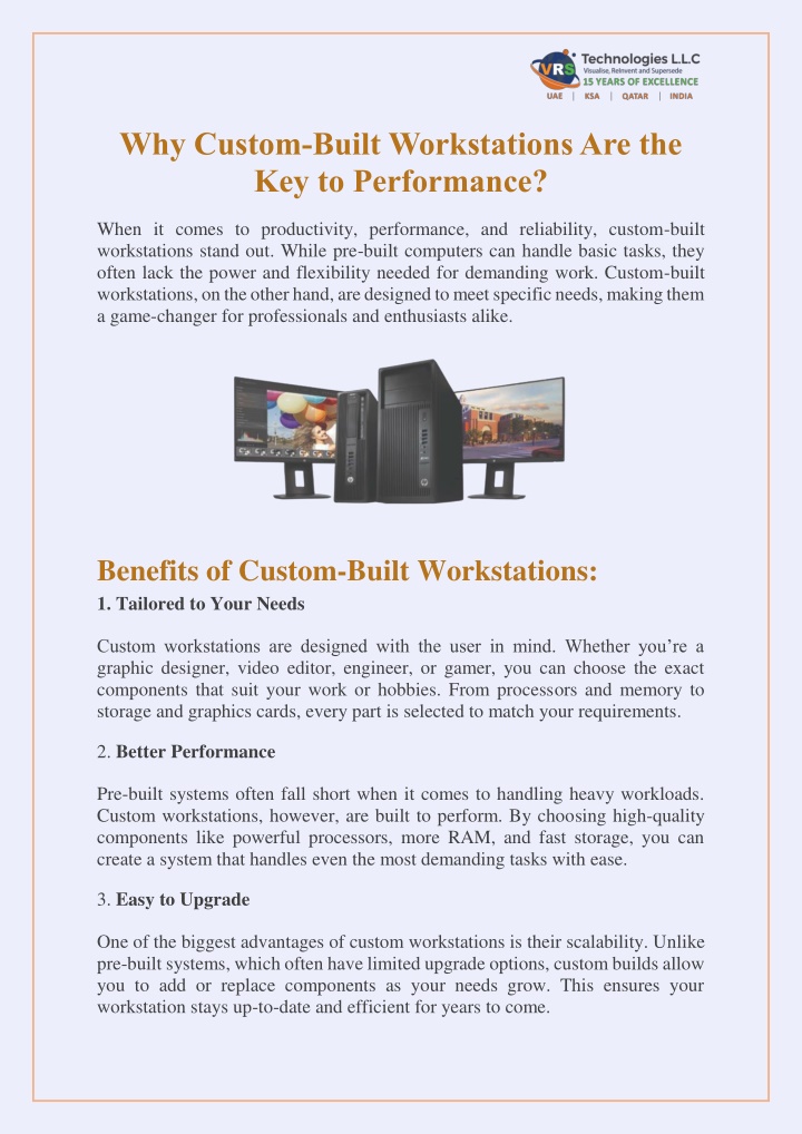 why custom built workstations n.w