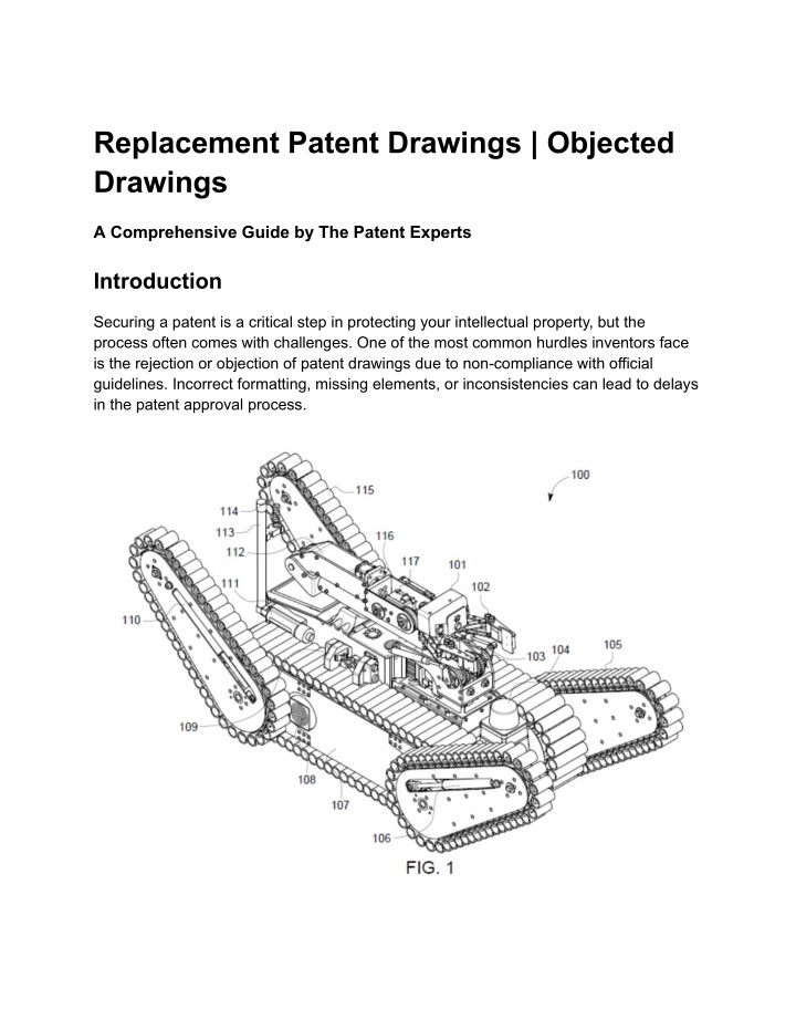 replacement patent drawings objected drawings n.w