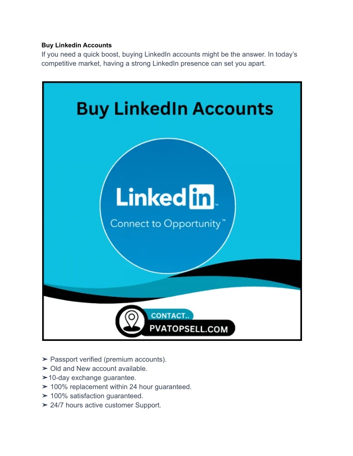 buy linkedin accounts if you need a quick boost n.w
