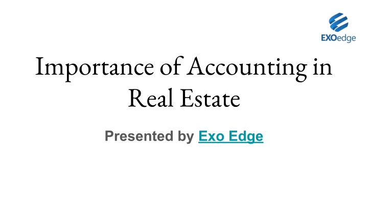 importance of accounting in real estate n.w