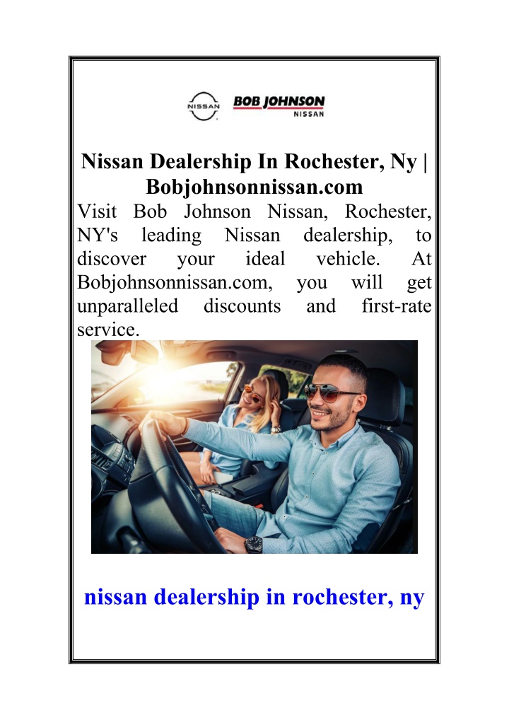 nissan dealership in rochester n.w