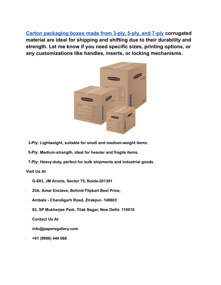 carton packaging boxes made from n.w