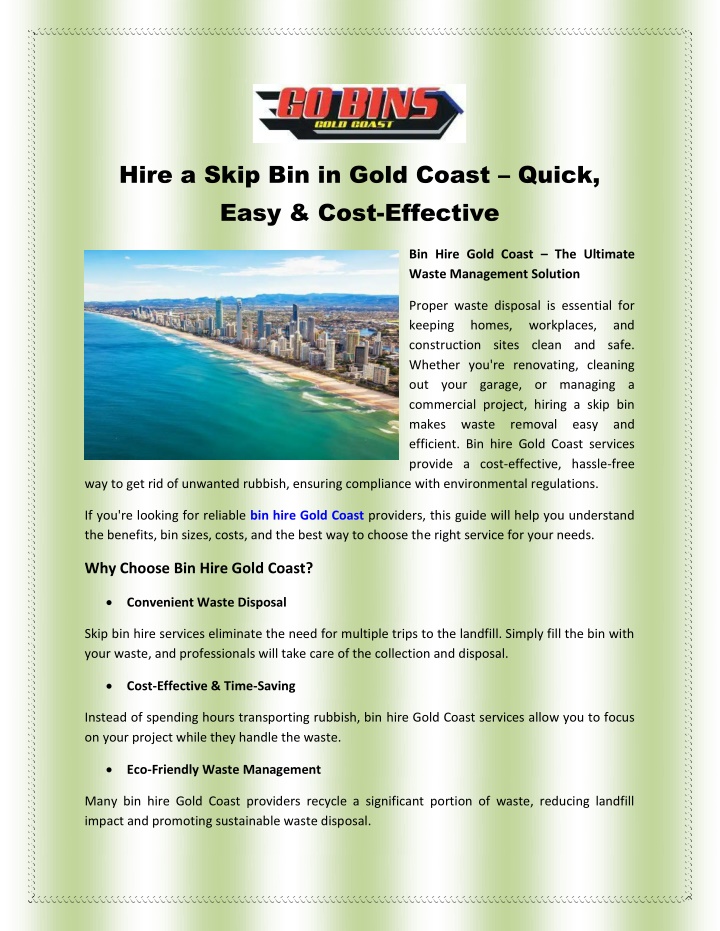 hire a skip bin in gold coast quick easy cost n.w