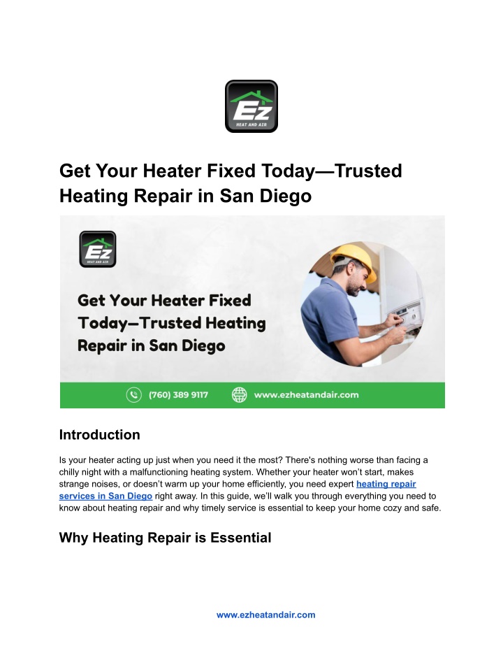 get your heater fixed today trusted heating n.w