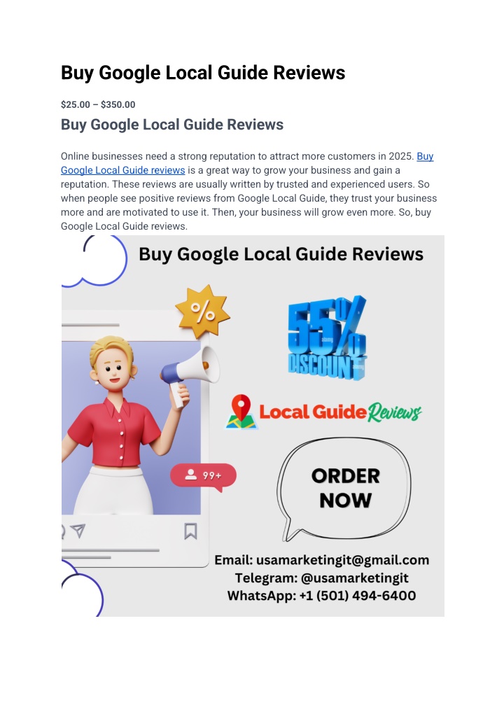 buy google local guide reviews n.w