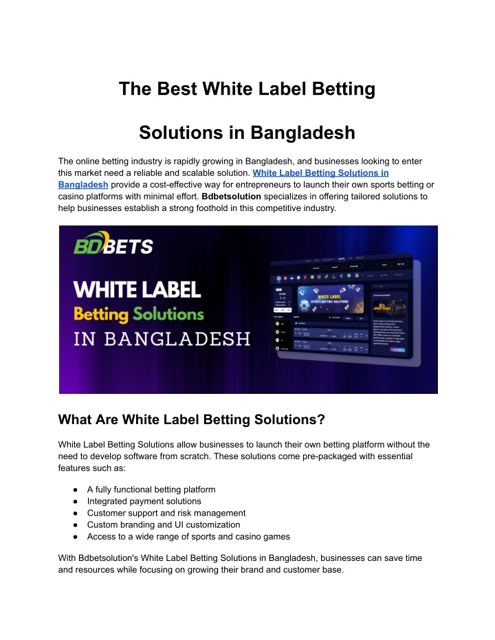 the best white label betting n.w