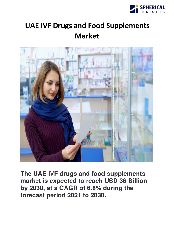 uae ivf drugs and food supplements market n.w