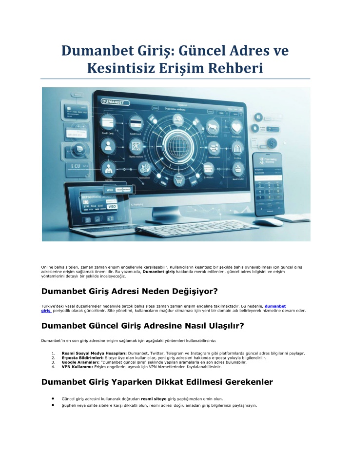 dumanbet giri g ncel adres ve kesintisiz n.w