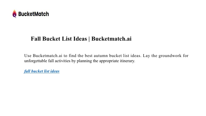 fall bucket list ideas bucketmatch ai n.w