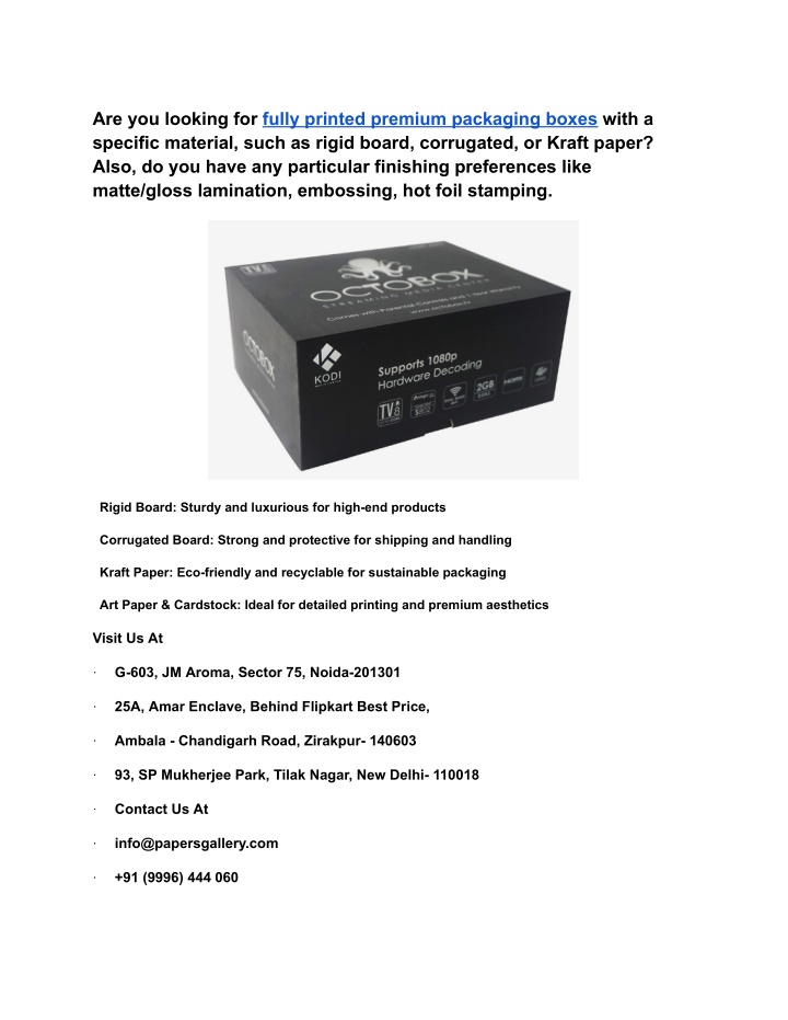 are you looking for fully printed premium n.w