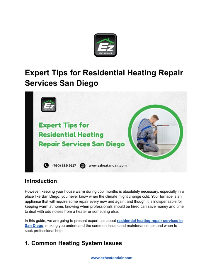 expert tips for residential heating repair n.w