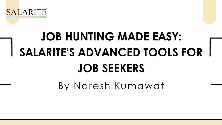 job hunting made easy salarite s advanced tools n.w