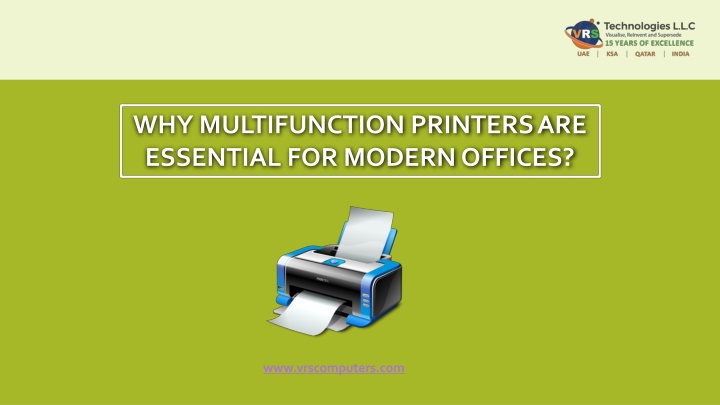 Why Multifunction Printers Are Essential for Modern Offices?